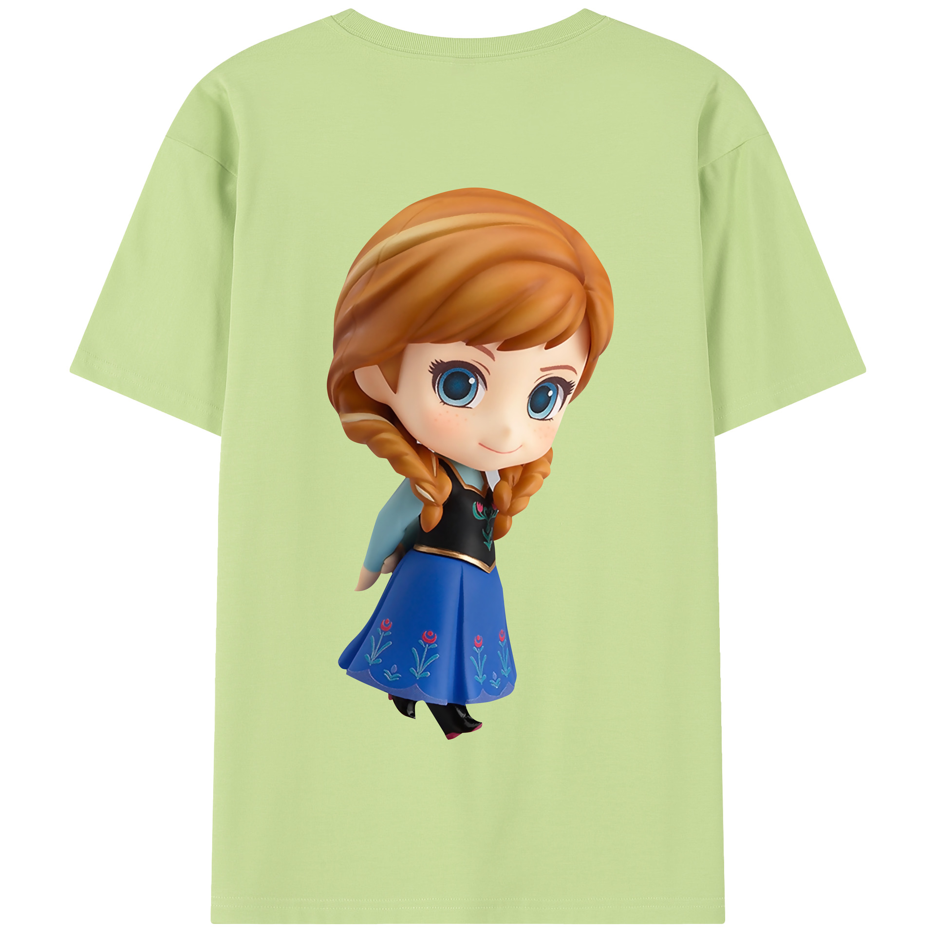 （画像用） アナと雪の女王 アンナ エルサ Frozen Anna Elsa 綿100％半袖Tシャツ（背面プリント）